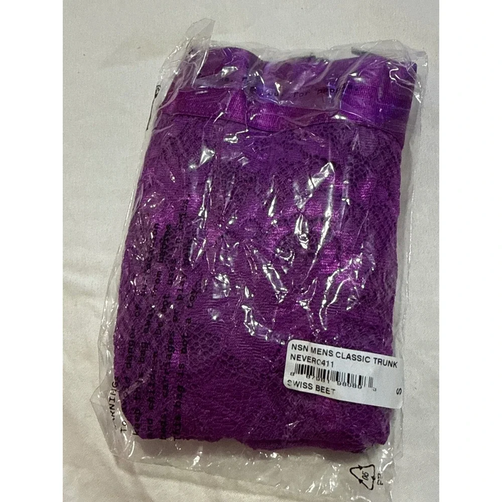 Cosabella Never Say Never Lace Classic Trunk Boxer Brief Swiss Beet size S NWT